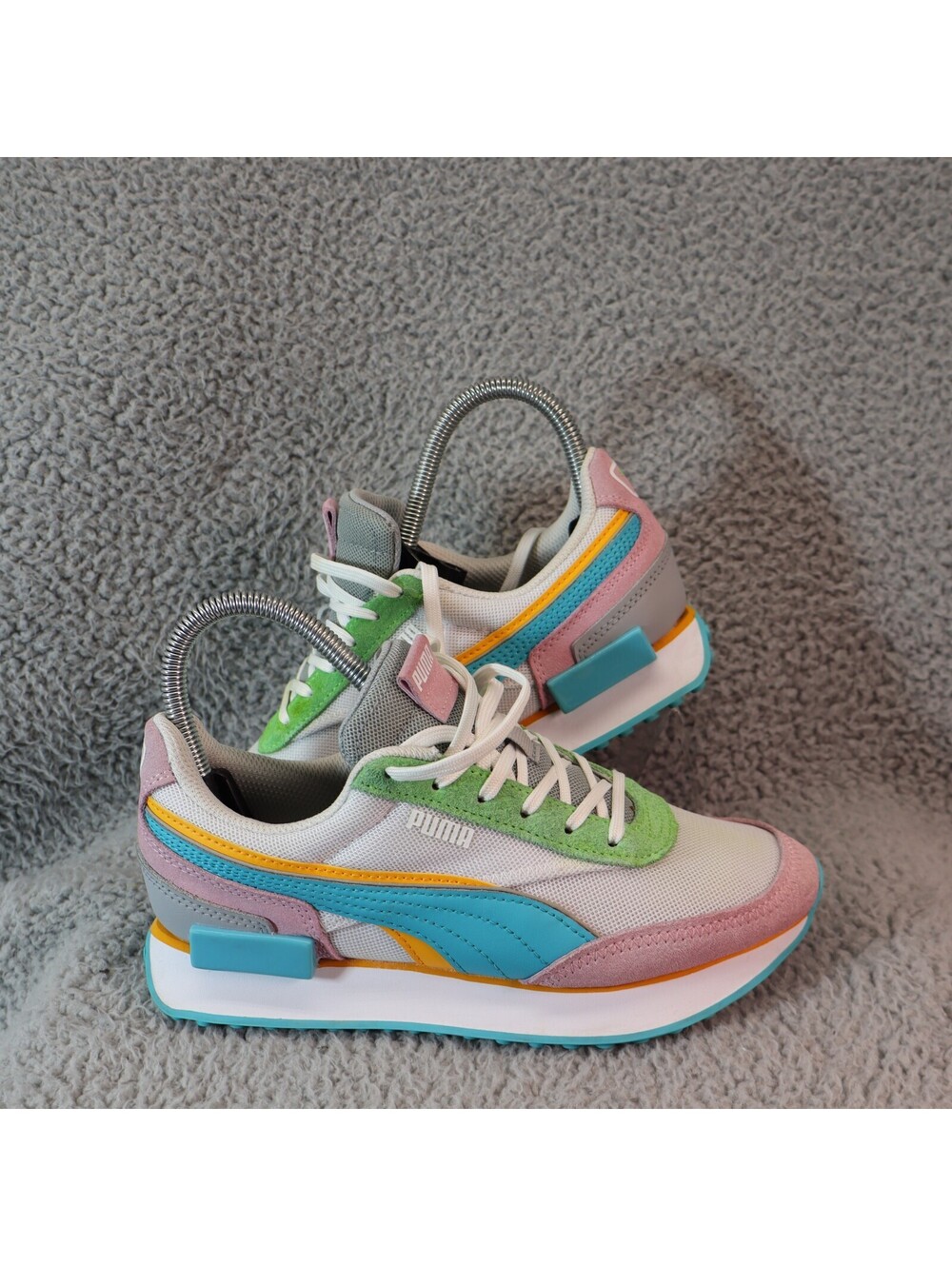 Puma Future Rider Double Women sz 6 "White Pink Lady" W